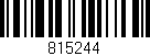 Código de barras (EAN, GTIN, SKU, ISBN): '815244'