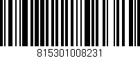 Código de barras (EAN, GTIN, SKU, ISBN): '815301008231'