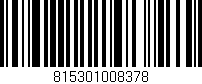 Código de barras (EAN, GTIN, SKU, ISBN): '815301008378'