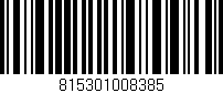 Código de barras (EAN, GTIN, SKU, ISBN): '815301008385'