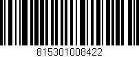 Código de barras (EAN, GTIN, SKU, ISBN): '815301008422'
