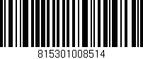 Código de barras (EAN, GTIN, SKU, ISBN): '815301008514'