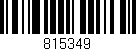 Código de barras (EAN, GTIN, SKU, ISBN): '815349'