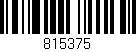 Código de barras (EAN, GTIN, SKU, ISBN): '815375'