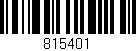 Código de barras (EAN, GTIN, SKU, ISBN): '815401'