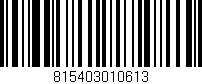 Código de barras (EAN, GTIN, SKU, ISBN): '815403010613'
