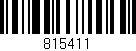 Código de barras (EAN, GTIN, SKU, ISBN): '815411'