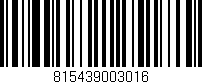 Código de barras (EAN, GTIN, SKU, ISBN): '815439003016'