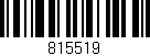 Código de barras (EAN, GTIN, SKU, ISBN): '815519'