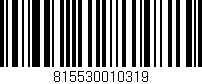 Código de barras (EAN, GTIN, SKU, ISBN): '815530010319'