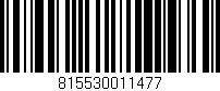 Código de barras (EAN, GTIN, SKU, ISBN): '815530011477'