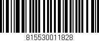 Código de barras (EAN, GTIN, SKU, ISBN): '815530011828'