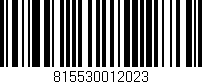 Código de barras (EAN, GTIN, SKU, ISBN): '815530012023'