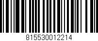 Código de barras (EAN, GTIN, SKU, ISBN): '815530012214'