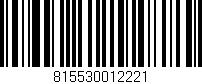 Código de barras (EAN, GTIN, SKU, ISBN): '815530012221'