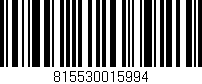 Código de barras (EAN, GTIN, SKU, ISBN): '815530015994'