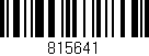 Código de barras (EAN, GTIN, SKU, ISBN): '815641'