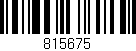 Código de barras (EAN, GTIN, SKU, ISBN): '815675'