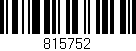 Código de barras (EAN, GTIN, SKU, ISBN): '815752'