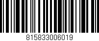 Código de barras (EAN, GTIN, SKU, ISBN): '815833006019'