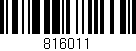 Código de barras (EAN, GTIN, SKU, ISBN): '816011'