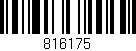 Código de barras (EAN, GTIN, SKU, ISBN): '816175'