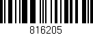 Código de barras (EAN, GTIN, SKU, ISBN): '816205'