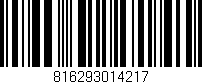 Código de barras (EAN, GTIN, SKU, ISBN): '816293014217'