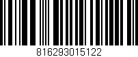 Código de barras (EAN, GTIN, SKU, ISBN): '816293015122'