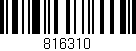 Código de barras (EAN, GTIN, SKU, ISBN): '816310'