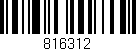 Código de barras (EAN, GTIN, SKU, ISBN): '816312'