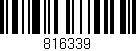 Código de barras (EAN, GTIN, SKU, ISBN): '816339'