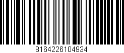 Código de barras (EAN, GTIN, SKU, ISBN): '8164226104934'