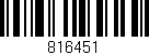 Código de barras (EAN, GTIN, SKU, ISBN): '816451'