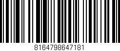 Código de barras (EAN, GTIN, SKU, ISBN): '8164798647181'