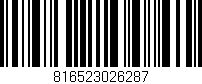 Código de barras (EAN, GTIN, SKU, ISBN): '816523026287'