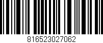 Código de barras (EAN, GTIN, SKU, ISBN): '816523027062'