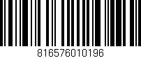 Código de barras (EAN, GTIN, SKU, ISBN): '816576010196'