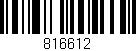Código de barras (EAN, GTIN, SKU, ISBN): '816612'