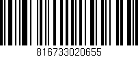 Código de barras (EAN, GTIN, SKU, ISBN): '816733020655'