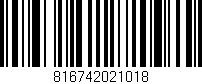 Código de barras (EAN, GTIN, SKU, ISBN): '816742021018'
