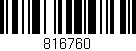 Código de barras (EAN, GTIN, SKU, ISBN): '816760'