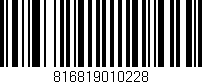 Código de barras (EAN, GTIN, SKU, ISBN): '816819010228'