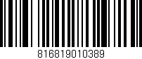 Código de barras (EAN, GTIN, SKU, ISBN): '816819010389'