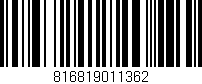 Código de barras (EAN, GTIN, SKU, ISBN): '816819011362'