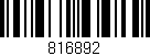 Código de barras (EAN, GTIN, SKU, ISBN): '816892'