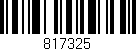 Código de barras (EAN, GTIN, SKU, ISBN): '817325'