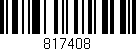 Código de barras (EAN, GTIN, SKU, ISBN): '817408'