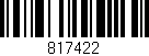 Código de barras (EAN, GTIN, SKU, ISBN): '817422'