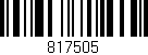 Código de barras (EAN, GTIN, SKU, ISBN): '817505'